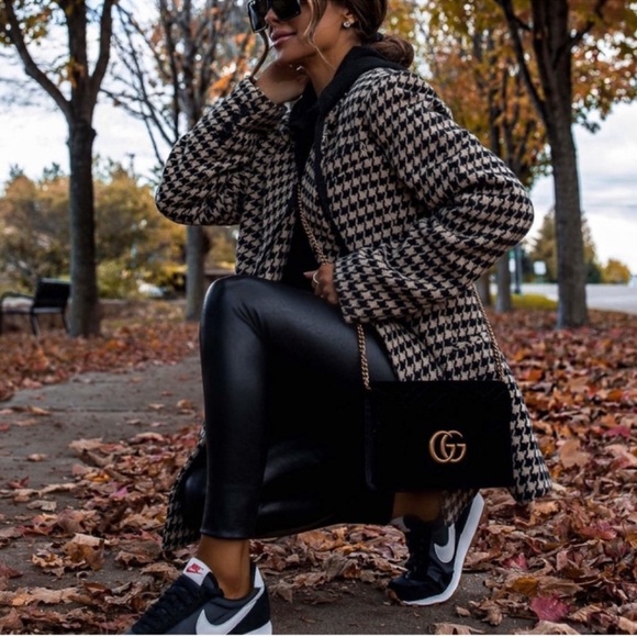 Free People BlankNYC Book Club Houndstooth Double Breasted Blazer - Picture 3 of 8